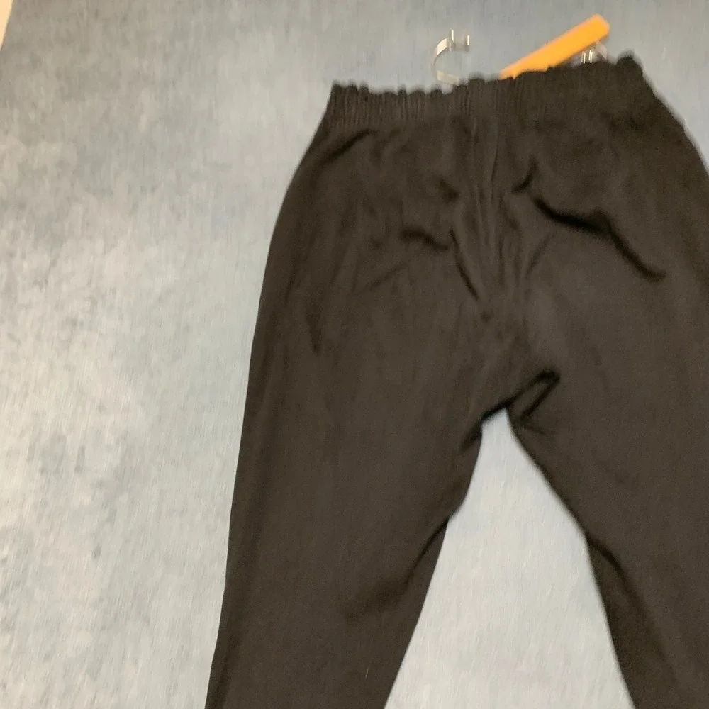 Hollister Joggers Sweatpants Mens Medium Black Tapered Drawstring Logo Athletic